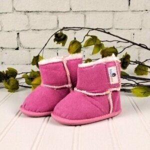 Riley Roos Cater Suede Faux Fur Lined Boots Pink Size 3-6 Months